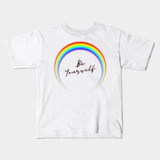 Rainbow pride love winds LGBTQ ally Kids T-Shirt